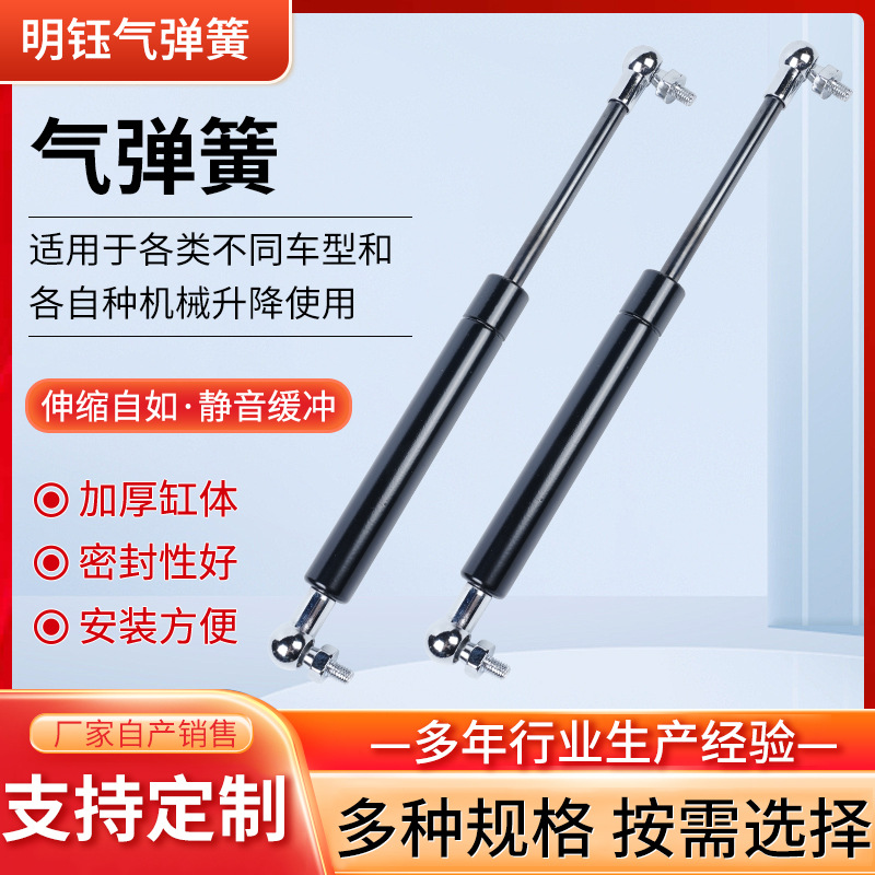 Stainless steel gas springs of various specifications are suitable for all kinds of different vehicle models and mechanical lifting gas springs full figure