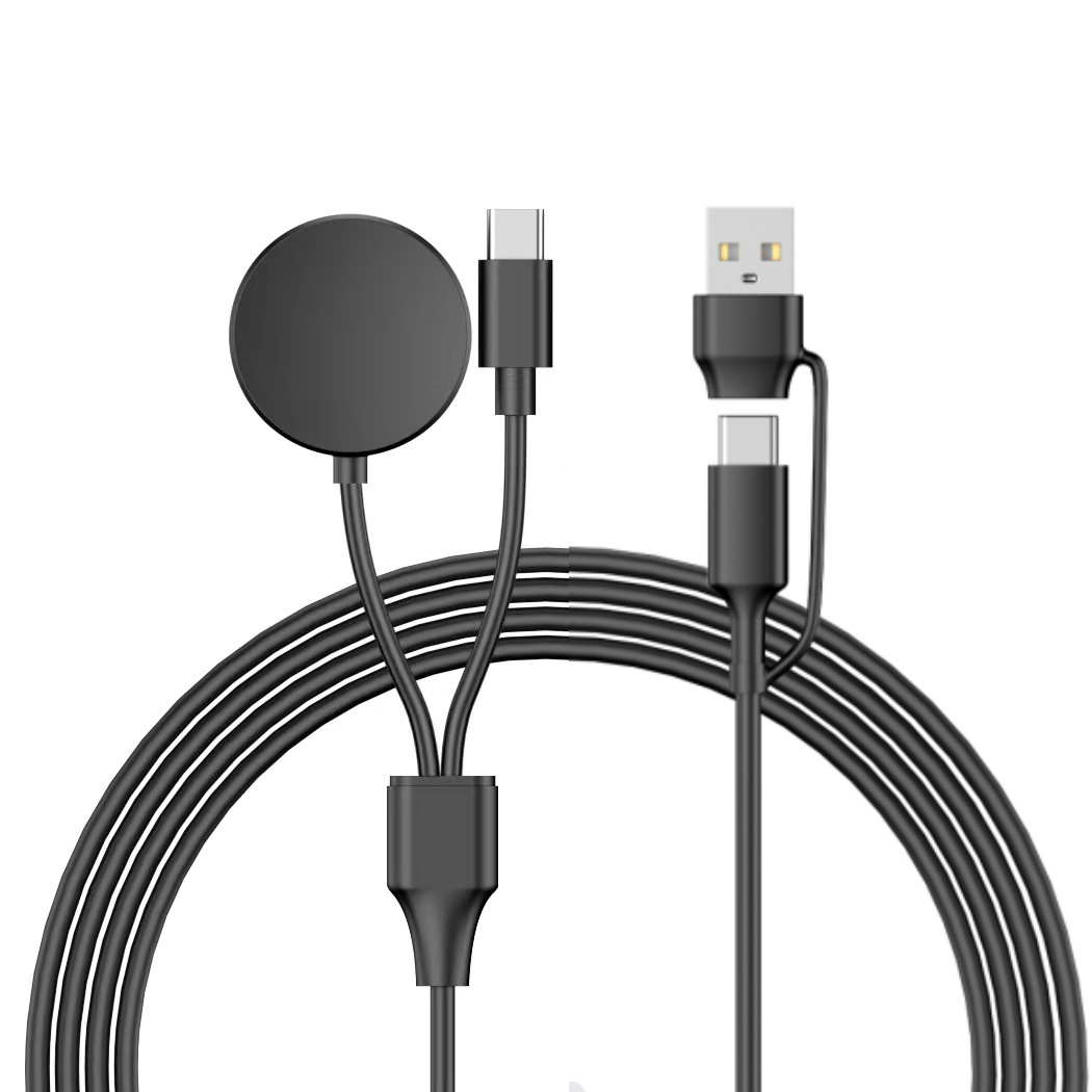 The new product is suitable for wireless charging of Samsung 2-in-1 watches, mobile phone charging cables and data cables, with multiple interfaces available full figure