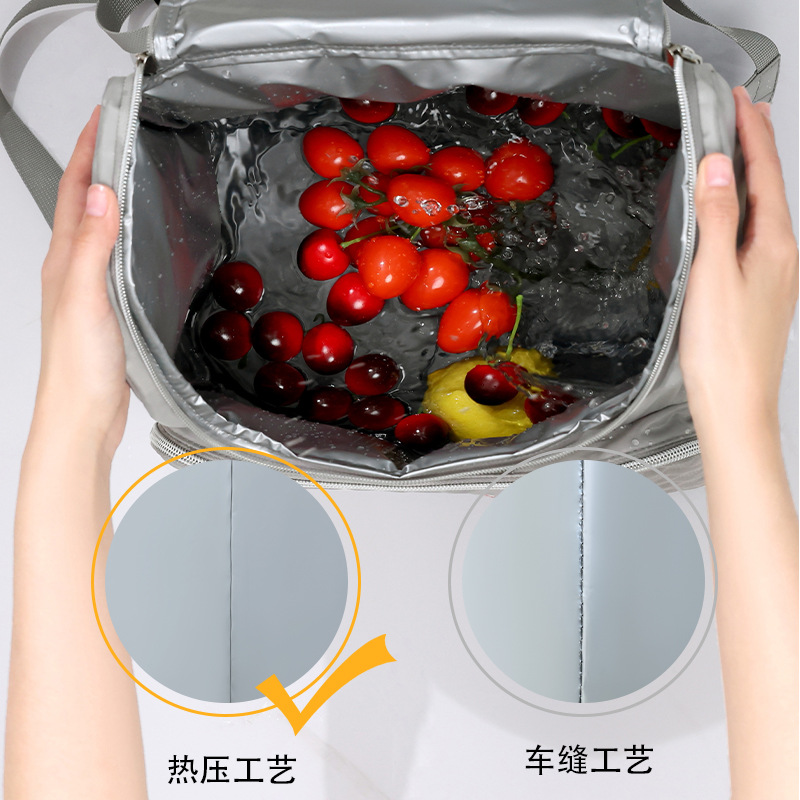 Runhui Croissant double-shoulder insulated box, rider meal delivery lunch box bag, fresh-keeping ice pack, outdoor large-capacity bento bag Application Scenario