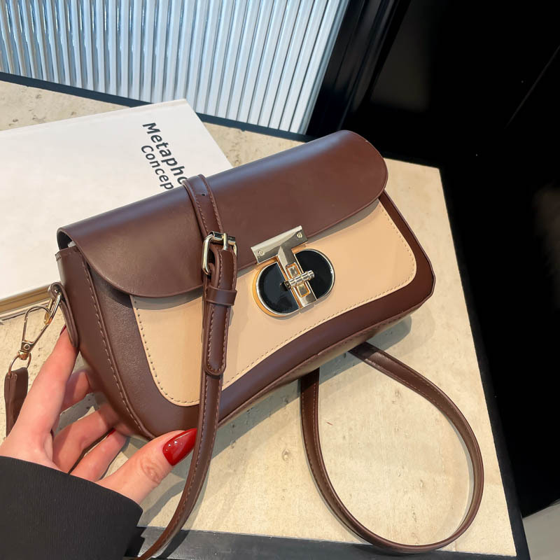 New autumn and winter 2024 fashion and versatile underarm bag, retro soft leather commuter bag, single-shoulder crossbody bag full figure