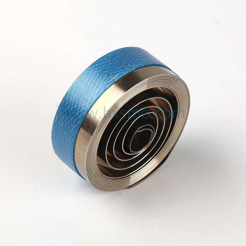 SUS stainless steel flat coil helical tension carbon brush motor cable telescopic coil constant force spring Specification drawing