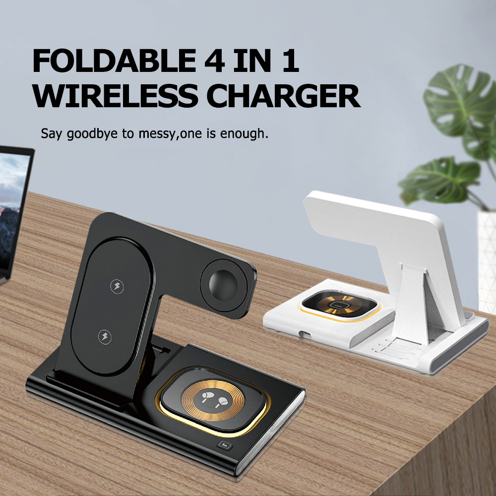 Amazon's best-selling three-in-one wireless charger supports fast charging and is a multi-functional wireless charging source factory full figure