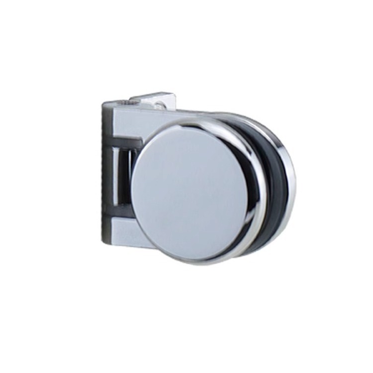 180-degree double-sided circular glass fixed clamp frameless glass door hinge for cooked food window glass door Item Picture