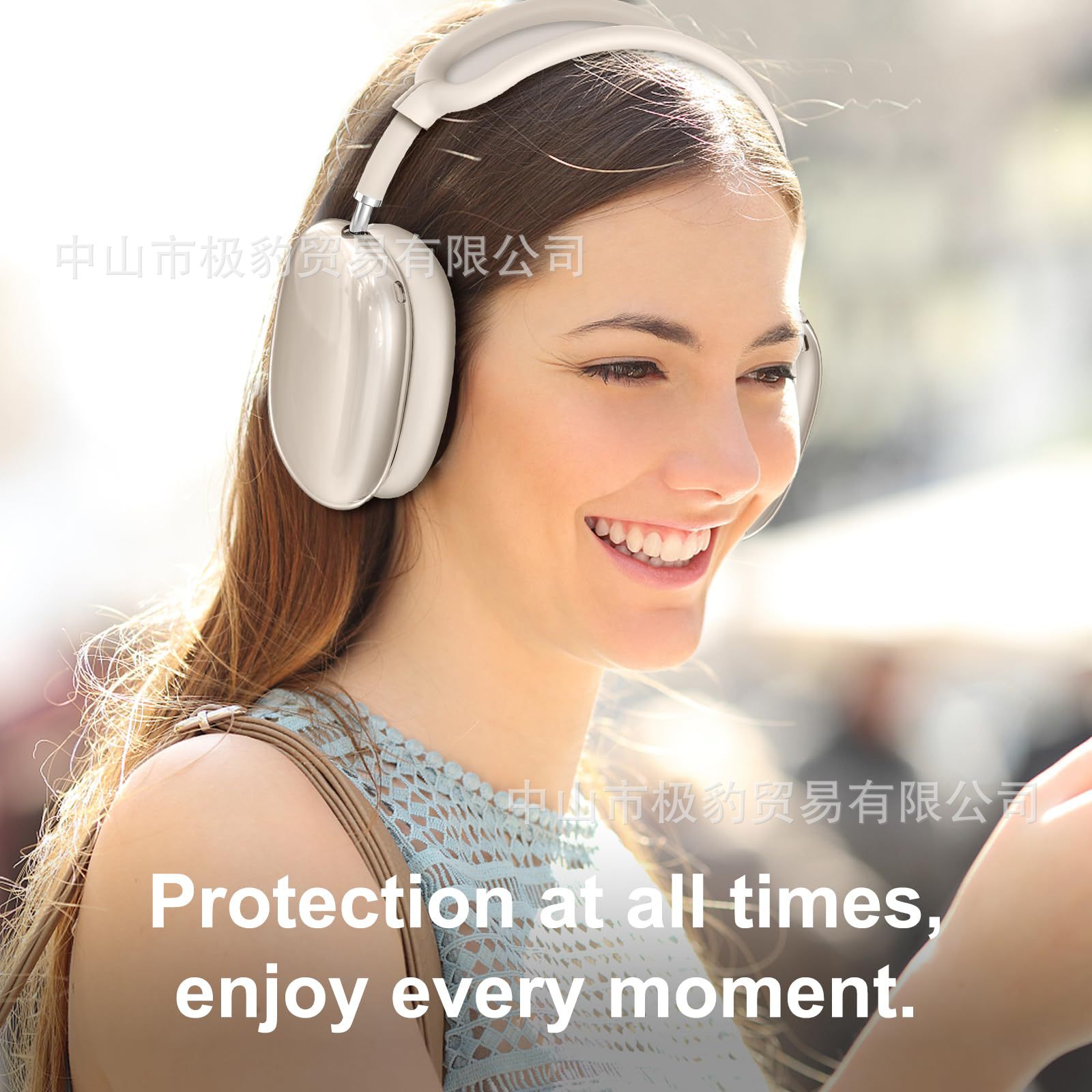 airpodsmax protective case, Apple Bluetooth earphone silicone case, over-ear transparent TPU ear cup protective case Application Scenario