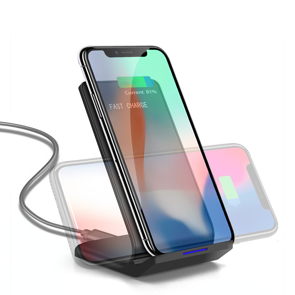 Factory direct sales of 15W vertical multi-functional wireless fast charging mobile phone stand wireless charger, suitable for Apple details Picture