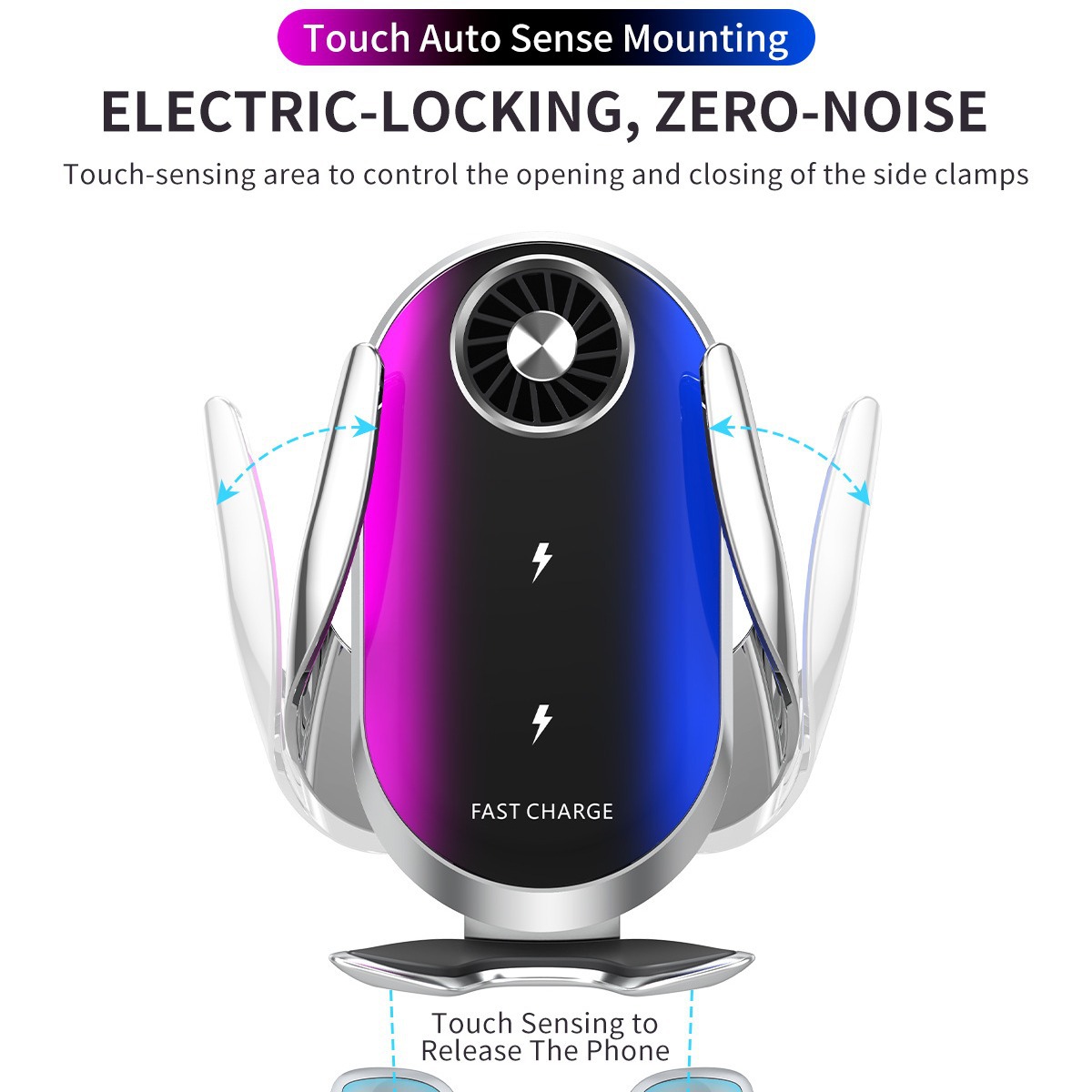 The C40 dual-coil car wireless charger is suitable for installation on Apple 16 and Samsung ZFlip6 series car cup holders Application Scenario