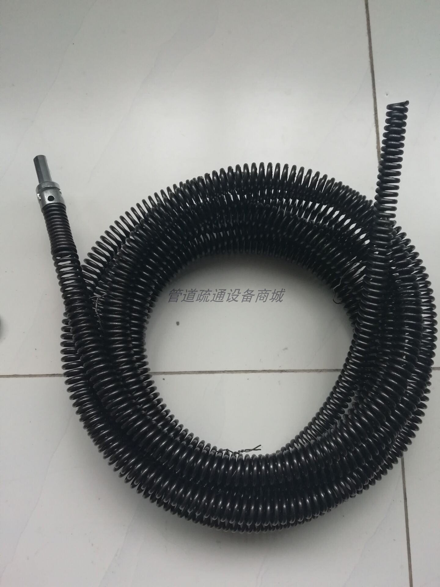 The spring diameter of the household electric drill unclogging device is 16mm. It is a soft spring used to unclog sewer pipes undefined