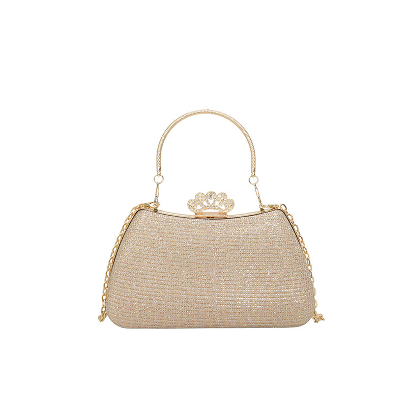 Dinner bag, chain single-shoulder crossbody bag, glittering diamond, European and American style banquet party bag, casual and fashionable cheongsam bag Item Picture