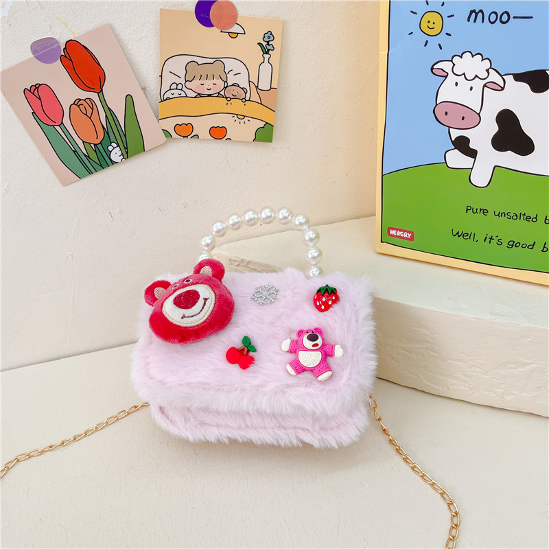 Girls' bags 2024 Autumn/Winter Cute furry bags for girls, fashionable handbags for little girls, wholesale of children's bags details Picture