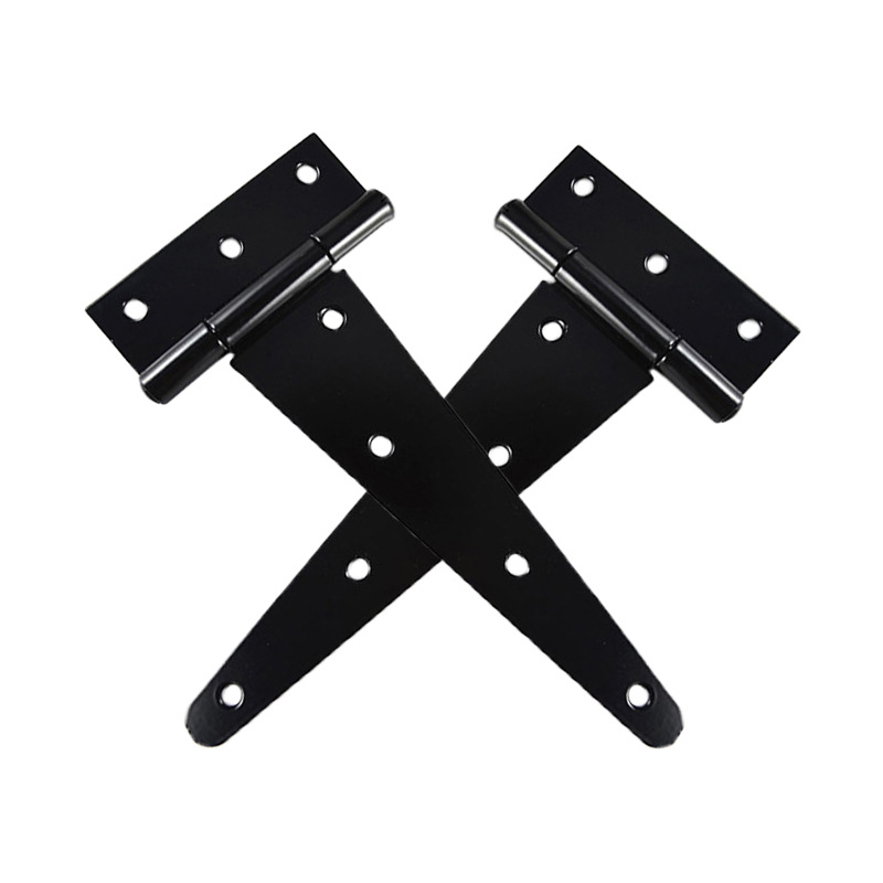Wooden door fence, T-shaped hinge guardrail, T-shaped hinge, black paint pet cage, triangular 6-inch wooden grille, iron box, packaging box Specification drawing