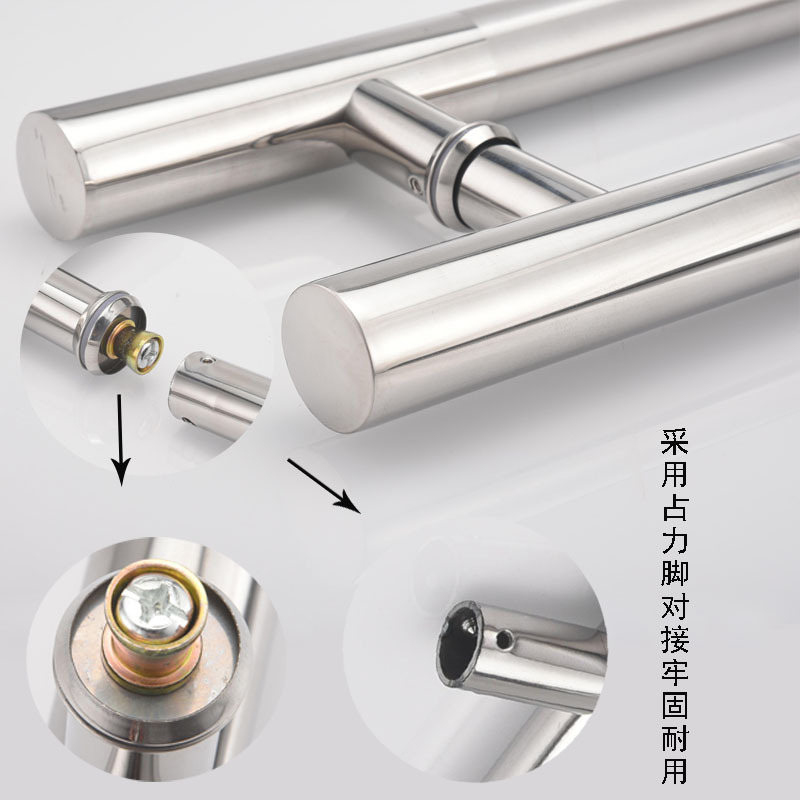 Wholesale of new glass door, stainless steel handle, finely polished long handle, floor spring sliding door, KTV and hotel entrance handle Specification drawing