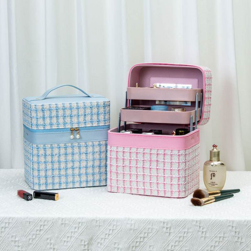 Xiaoxiangfeng makeup box, large-capacity multi-functional makeup bag, travel suitcase, desktop storage box, souvenir full figure