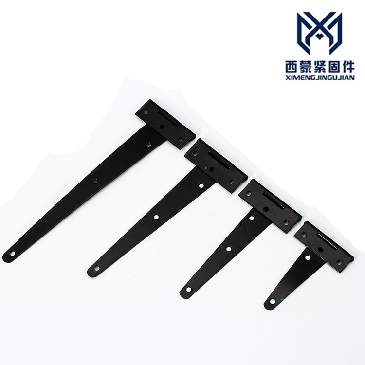 Manufacturer's in-stock T-shaped hinges, T-shaped couplings, triangular couplings, door and window accessories, galvanized black paint, 2-inch - 12-inch details Picture