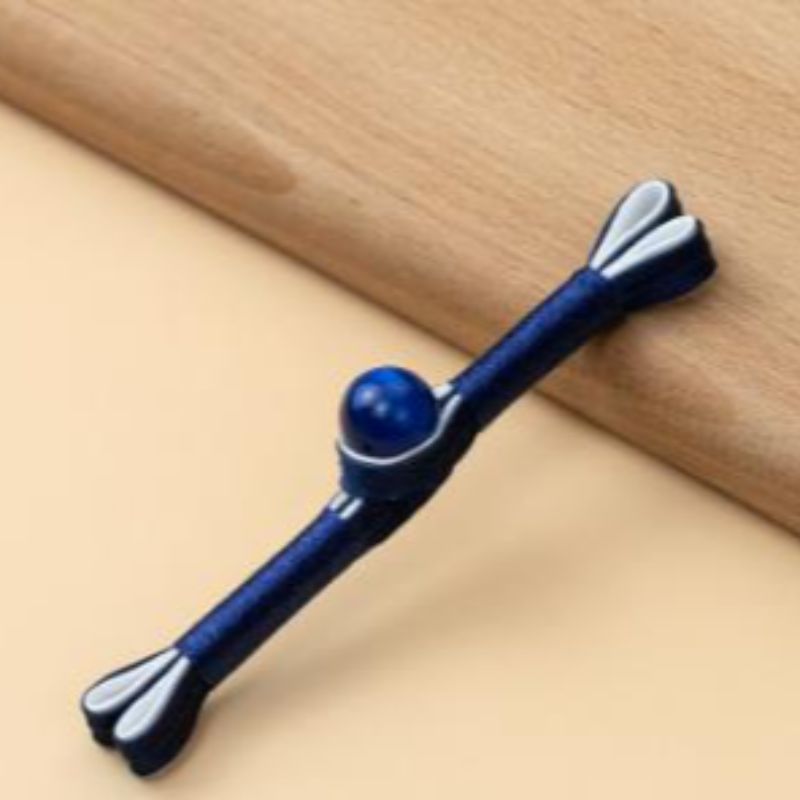 国潮 盘扣子中式燕尾绕线一字扣复古汉服唐装手工旗袍纽扣蓝色