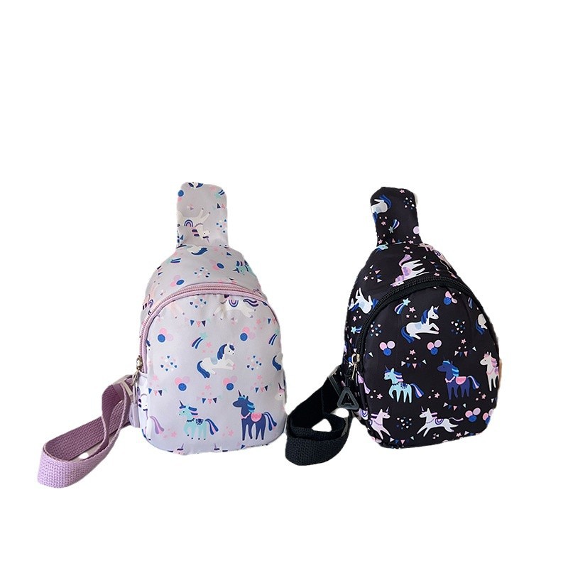 A cool and cute baby's small, light and casual girl's chest bag, a versatile and personalized crossbody bag for shopping Item Picture