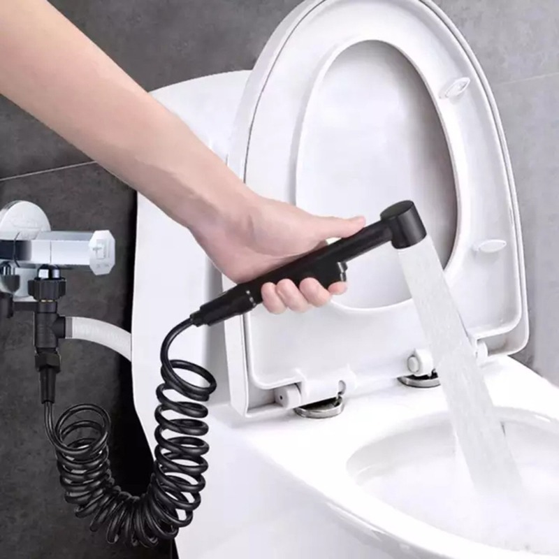 Hot sale: Four colors of shower head hoses, bathroom washers, toilet spray guns, telephone line telescopic spring tubes in stock for wholesale full figure