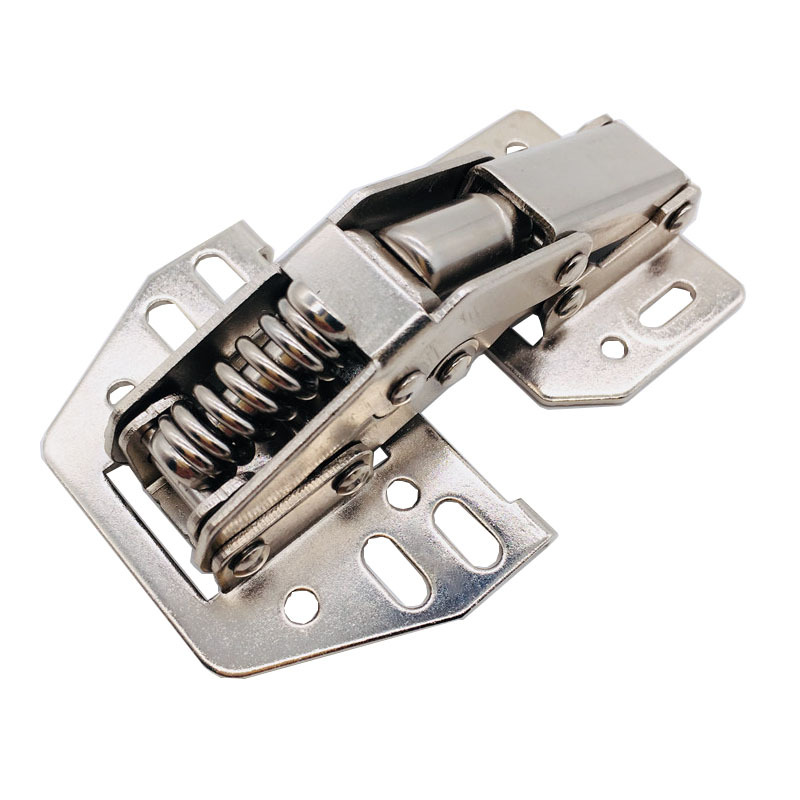 Upward-flipping stainless steel spring hinge, slot-free hydraulic damping, RV American-style wall cabinet load-bearing parts factory Item Picture