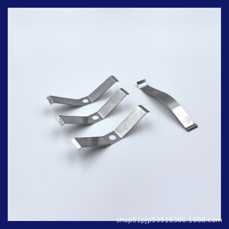 The manufacturer's stainless steel sheet spring piece, V-spring piece, manganese steel spring buckle, U-shaped spring clip, clip piece, iron sheet fixation Specification drawing