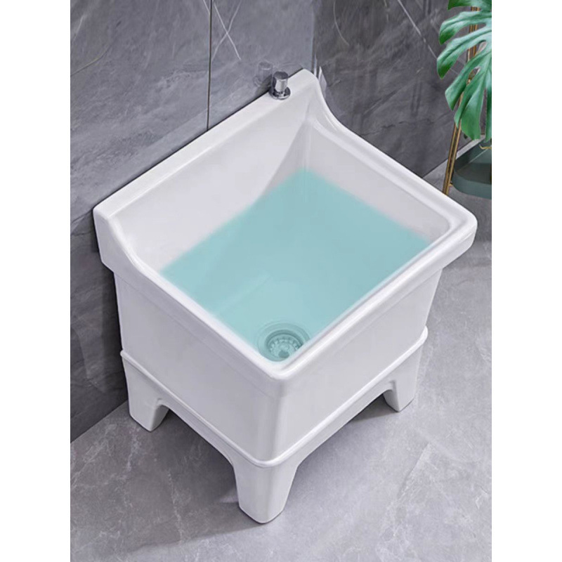 Special offer on ceramic mop pools for household outdoor balconies and bathrooms, small mopping pools, factory wholesale for foreign trade Application Scenario