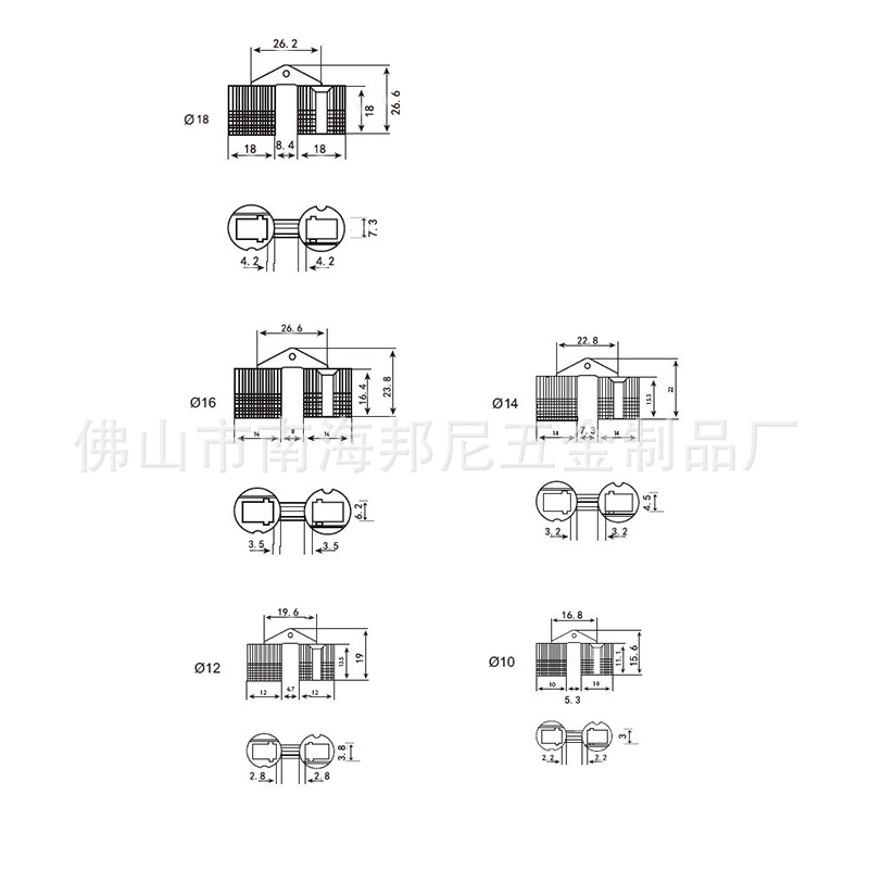 One-character concealed hinge gift box, door and window hardware accessories, copper cylinder concealed hinge, bucket concealed hinge, pure copper hidden hinge Application Scenario
