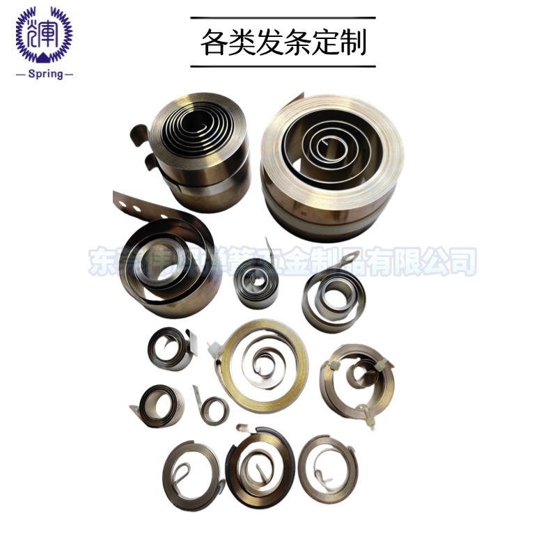 Stainless steel spring spring electric sunshade curtain spring coil supports sample constant force variable force spring coil Specification drawing