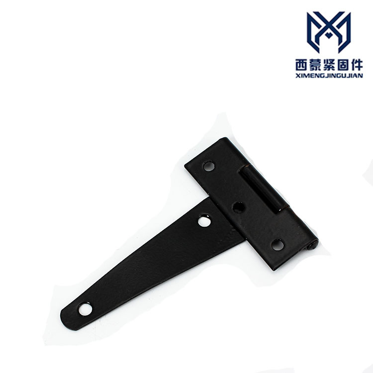 Manufacturer's in-stock T-shaped hinges, T-shaped couplings, triangular couplings, door and window accessories, galvanized black paint, 2-inch - 12-inch Item Picture