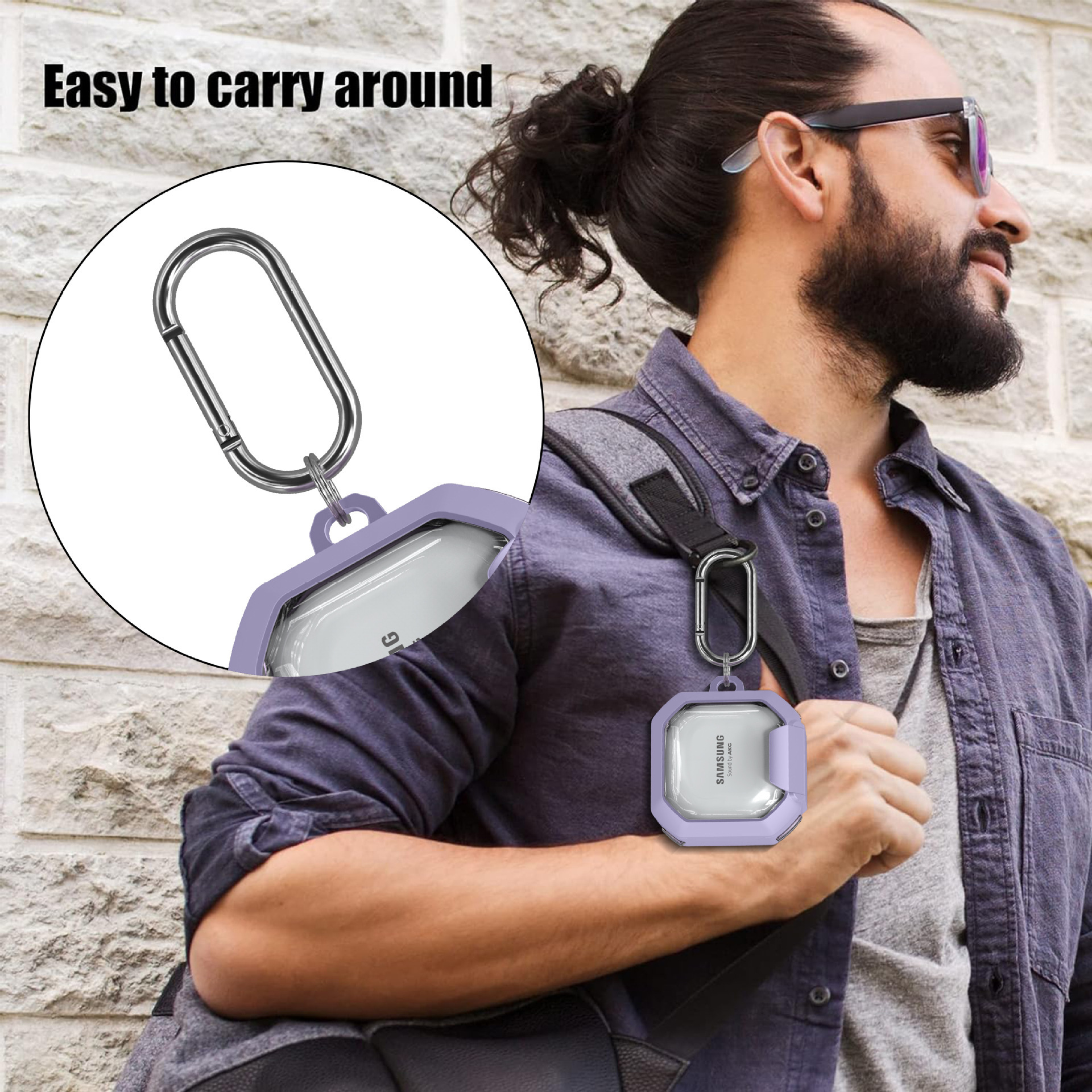 Suitable for Samsung buds2 pro earphone cases, BudsLive transparent stands, and BudsFE earphone cases Application Scenario