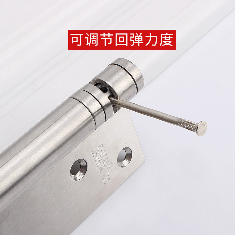 Factory wholesale stainless steel spring hinges, 90-degree positioning hinges, hydraulic buffer, automatic door closing and self-closing hinges Specification drawing