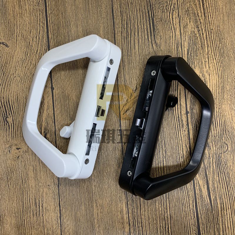Double-sided luxury butt-lock sliding door lock, wardrobe double-opening sliding door, kitchen partition, balcony handle lock, large handle Specification drawing