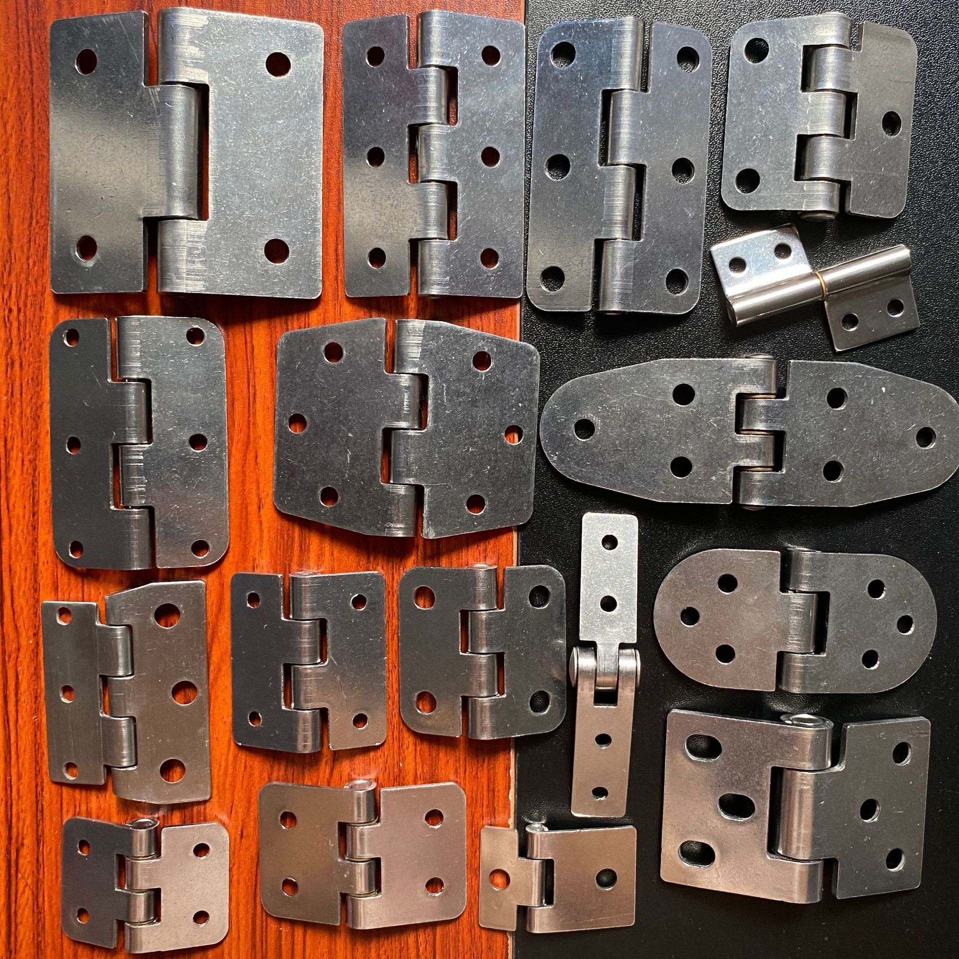 304 stainless steel industrial hinge cabinet door hinge T-shaped rounded corner swing hinge wooden door and window stainless steel hinge Specification drawing