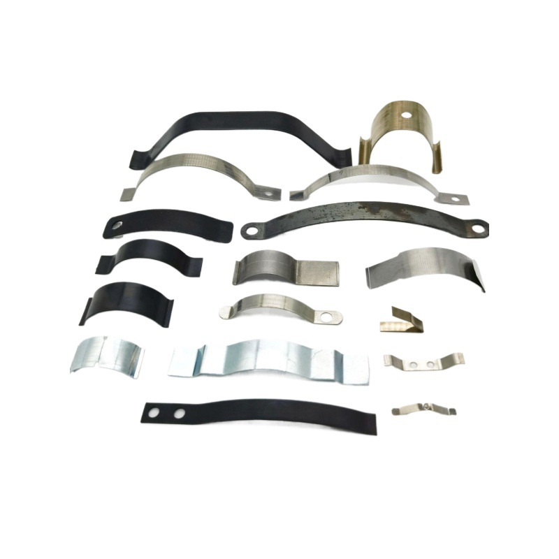 Stainless steel spring sheet, wire pressing spring sheet, wire clamping plate, limit card, fixed lamp tube clamp, pipe conductive manganese steel sheet Item Picture