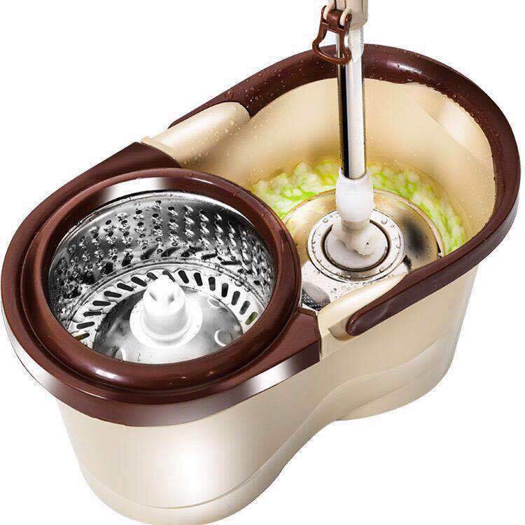 Rotating mop for floor cleaning, household dehydrating mop bucket for spin-drying, one-piece mop with self-wring water, no need for hand washing, mop clean Application Scenario