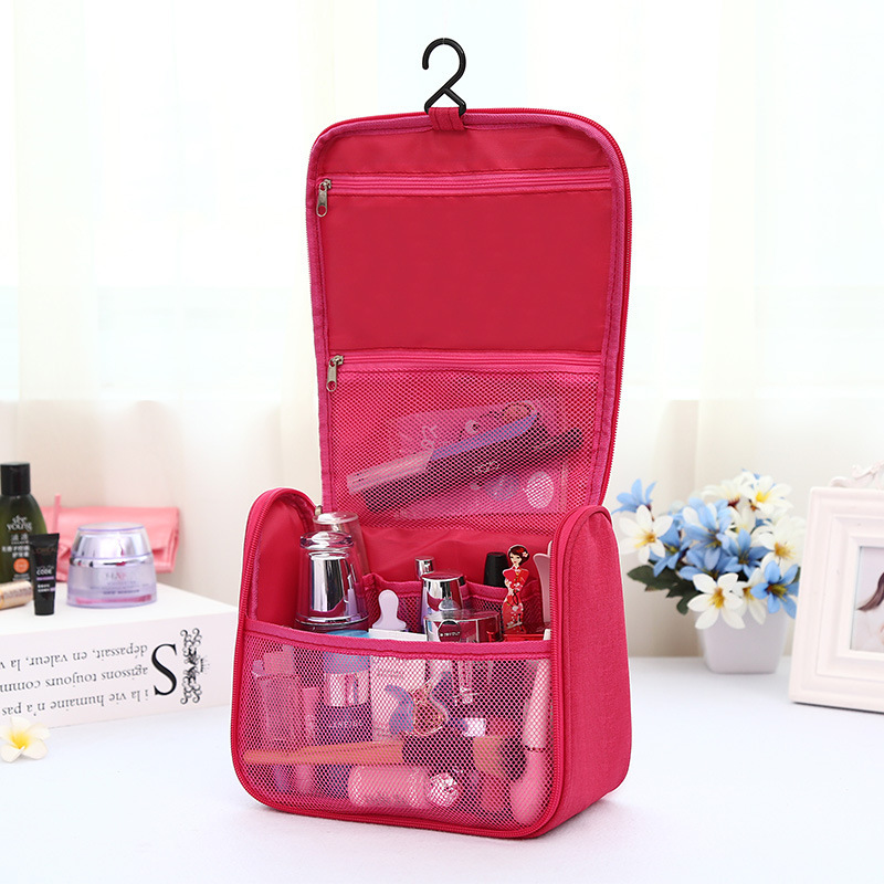 Runhui cationic solid color toiletry bag, portable cosmetics storage bag, travel makeup bag, starting from one batch, portable Specification drawing