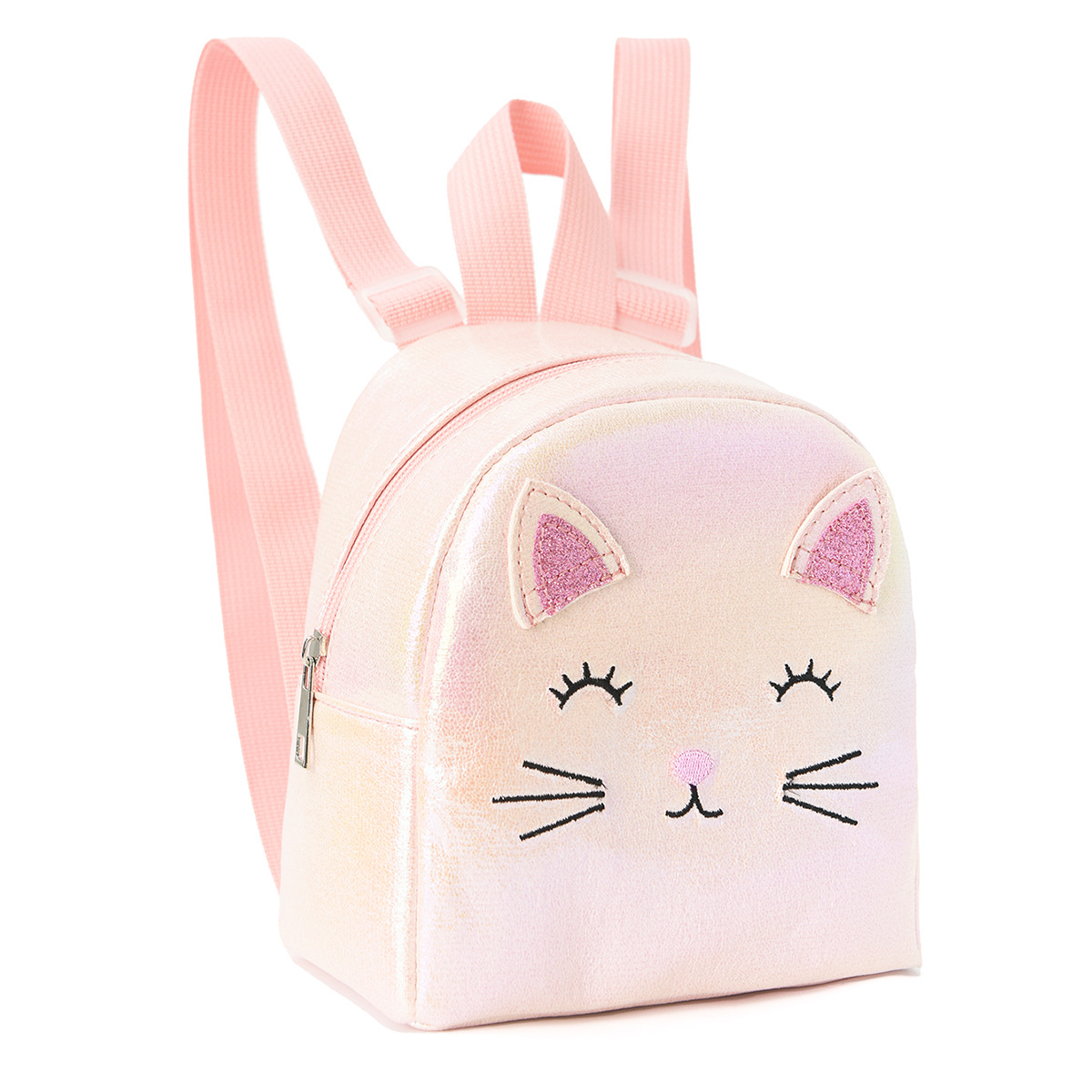 Mini and cute cat-embroidered backpack for children and girls, a classic backpack suitable for daily life of little girls, kindergartens and primary school students Application Scenario