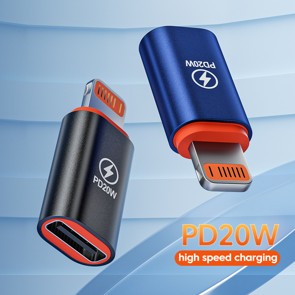 The Apple adapter converter is suitable for Type-C female to USB male Apple phone accessory PD adapter full figure