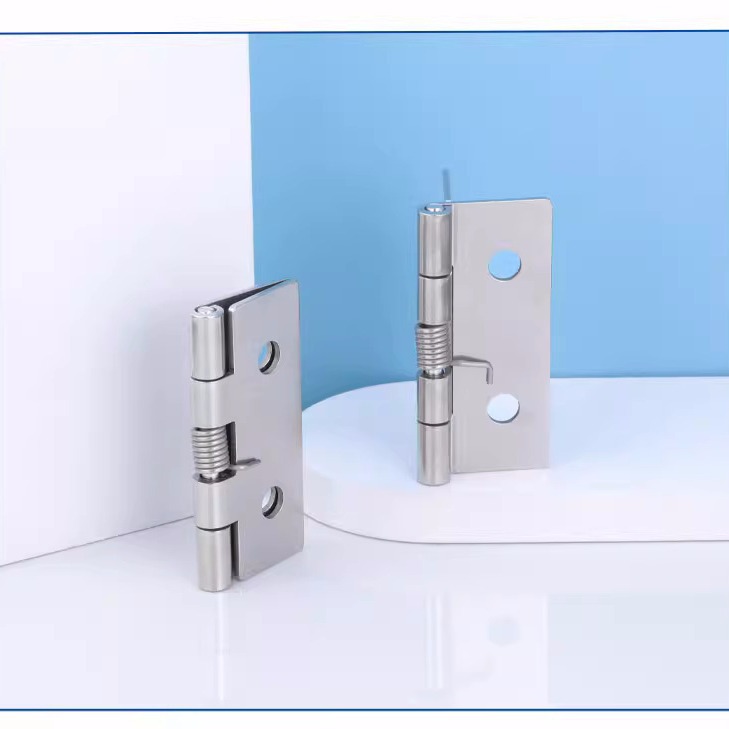 Household door hinge rebound device 1-4 inch 201#304# industrial hardware wholesale hinge stainless steel spring hinge details Picture
