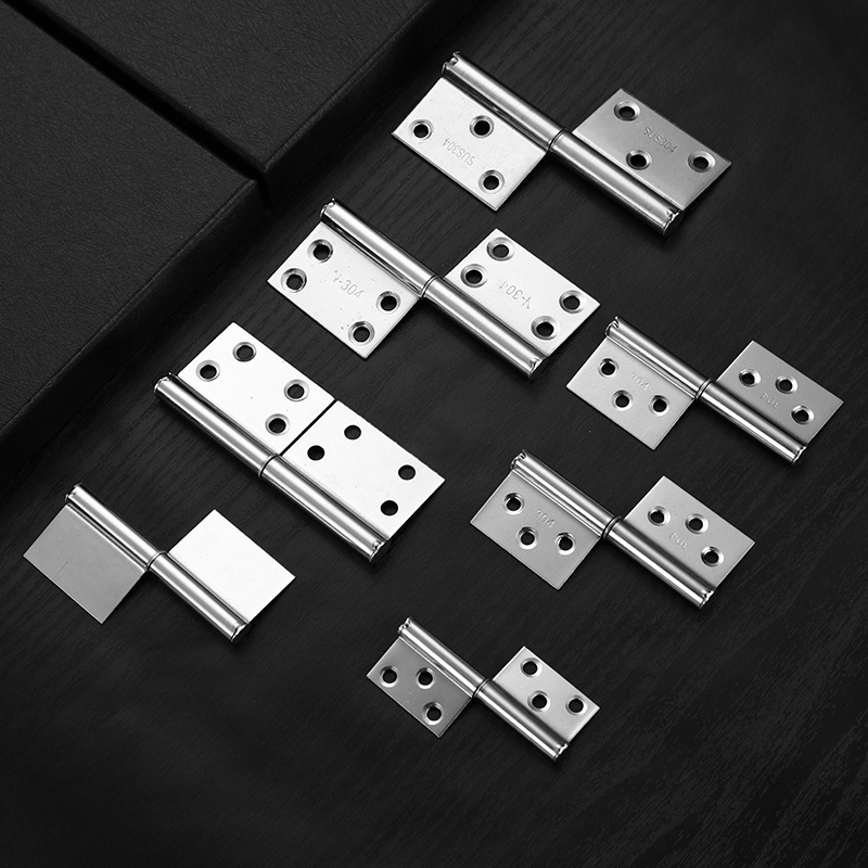 Household bedroom stainless steel flag-shaped hinges, bathroom door, fireproof door, silent stainless steel detachable hinges details Picture