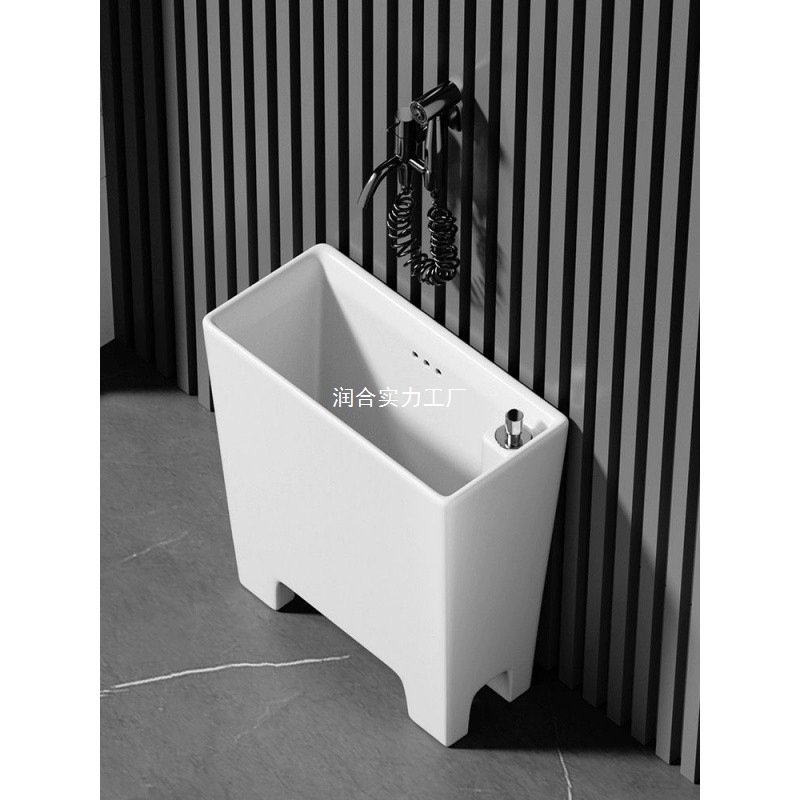 eQp ceramic mop sink, 20cm mop sink, narrow and long mop sink, small mop basin, extremely narrow high-legged mop basin Application Scenario