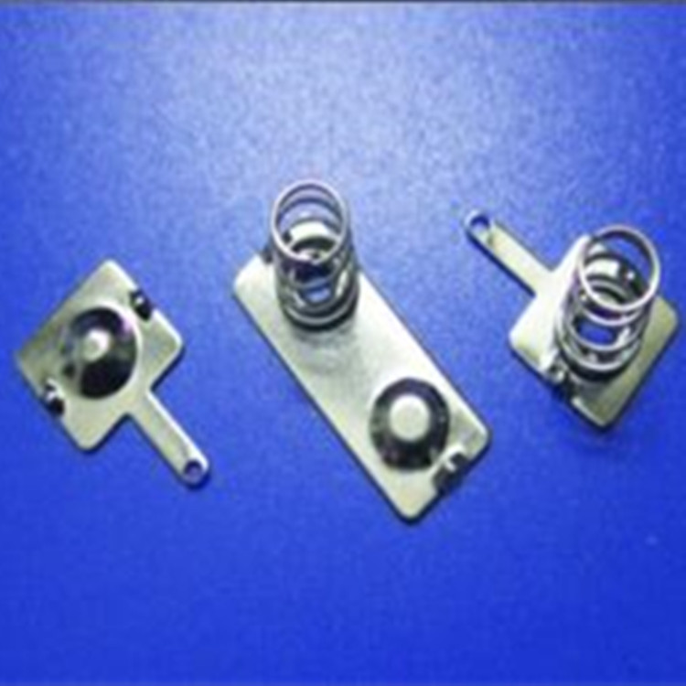 The manufacturer produces metal stainless steel contact conductive positioning spring plates for battery spring sheets Specification drawing