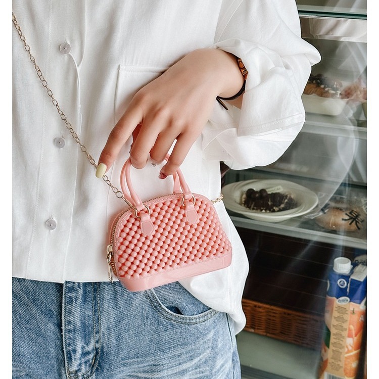 2025 Summer new PVC jelly shell bag mini Bag Handbag, a trendy bestseller, single-shoulder crossbody women's bag details Picture