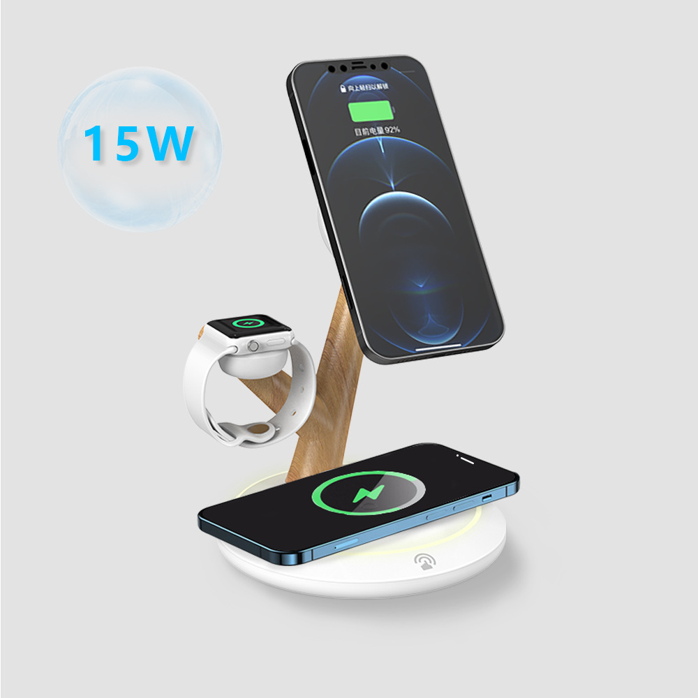 The cross-border best-selling multi-in-one wireless charger is suitable for the three-in-one wireless charging of iPhone16 Specification drawing