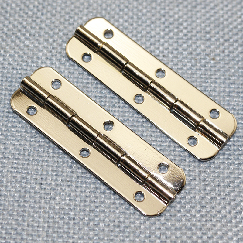 51*16MM antique long hinge 180-degree 6-hole wooden box gift box hinge, iron sheet hinge hinge, Guangdong Specification drawing