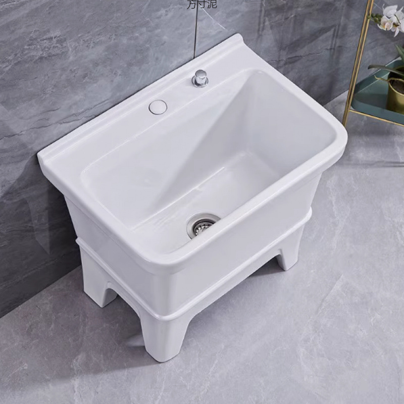 Mop pool, household outdoor balcony bathroom type ceramic mop pool, small mopping pool, special price factory cross-border wholesale Application Scenario
