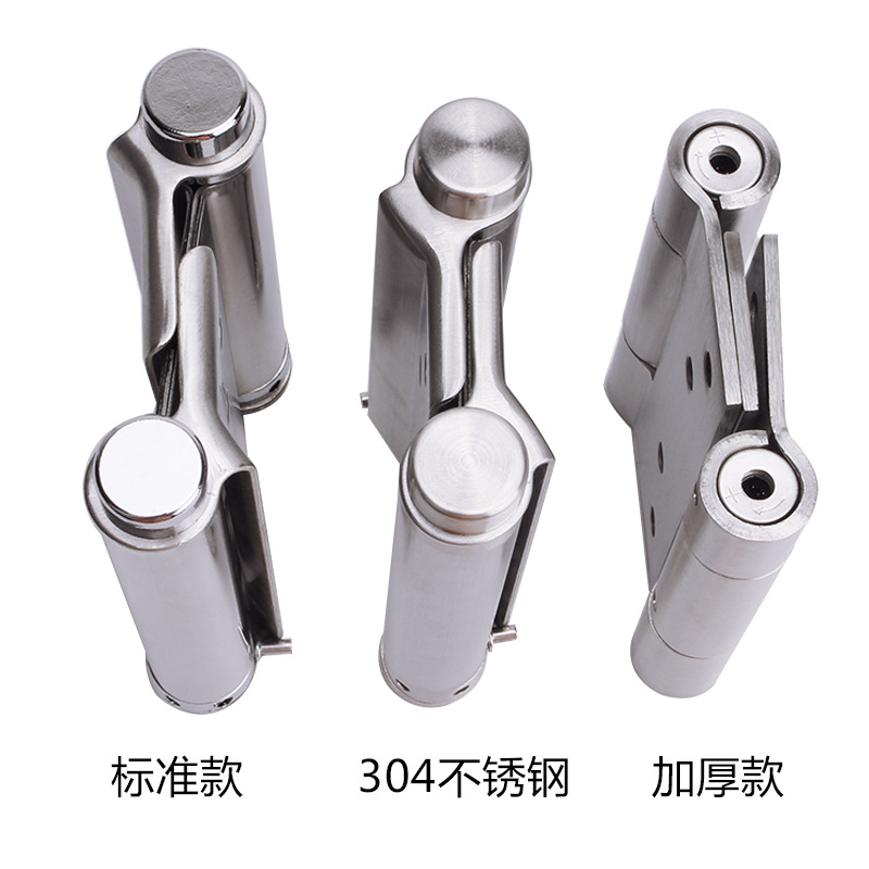 Stainless steel double spring hinge door hinge, bidirectional inward and outward opening automatic closing hinge, free double opening hinge, thickened version Specification drawing