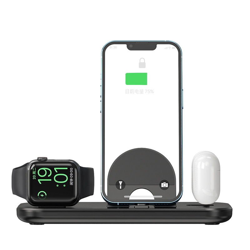 The three-in-one wireless charger and multi-functional charging base are suitable for Apple 6-13 series mobile phones, watches and headphones details Picture