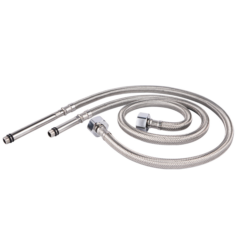 Pointed stainless steel metal braided hose, high-pressure explosion-proof washbasin faucet water inlet pipe, household kitchen sink water pipe Item Picture