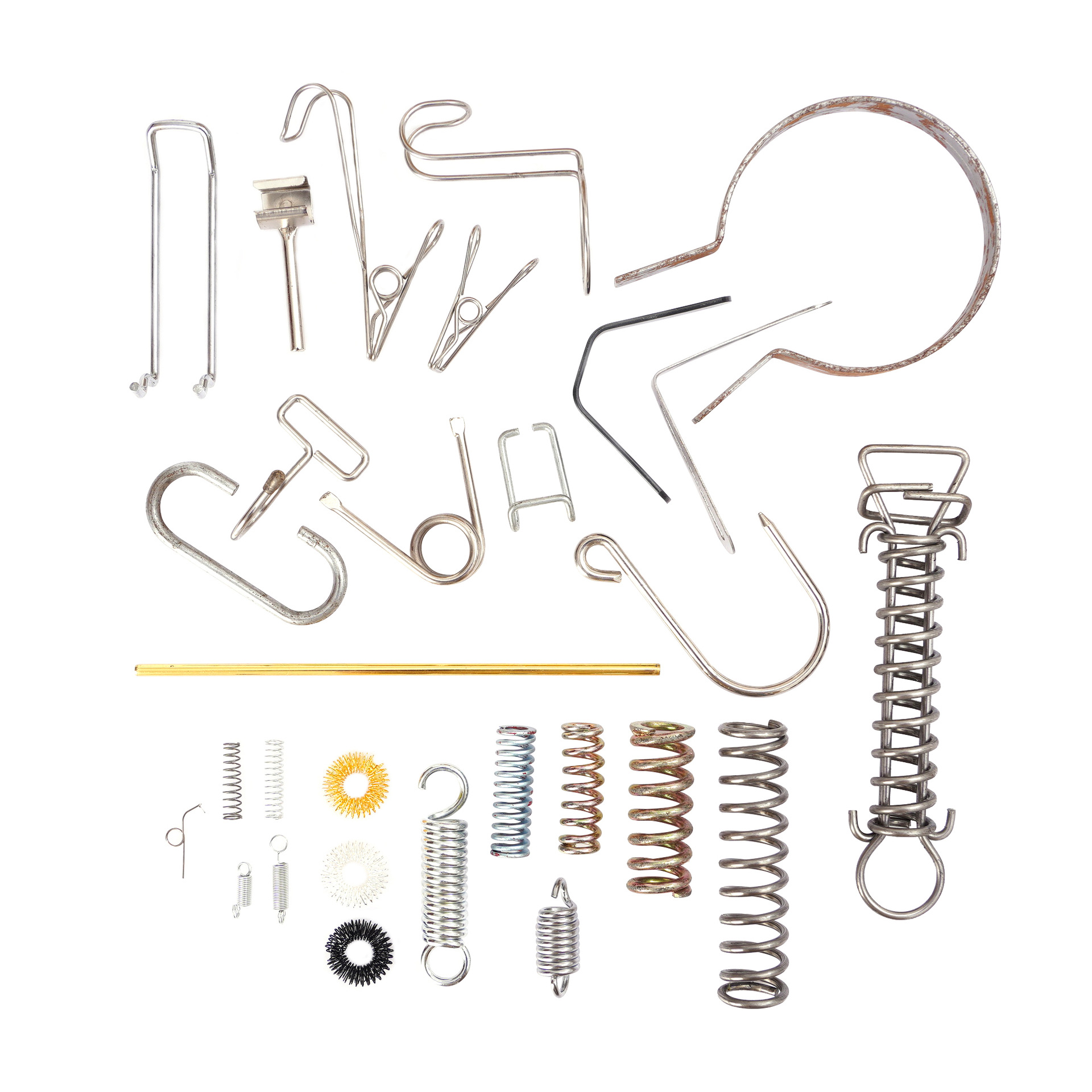 Factory direct supply of various specifications of hardware springs, stainless steel springs, hula hoop springs, bending parts and stamping parts wholesale details Picture