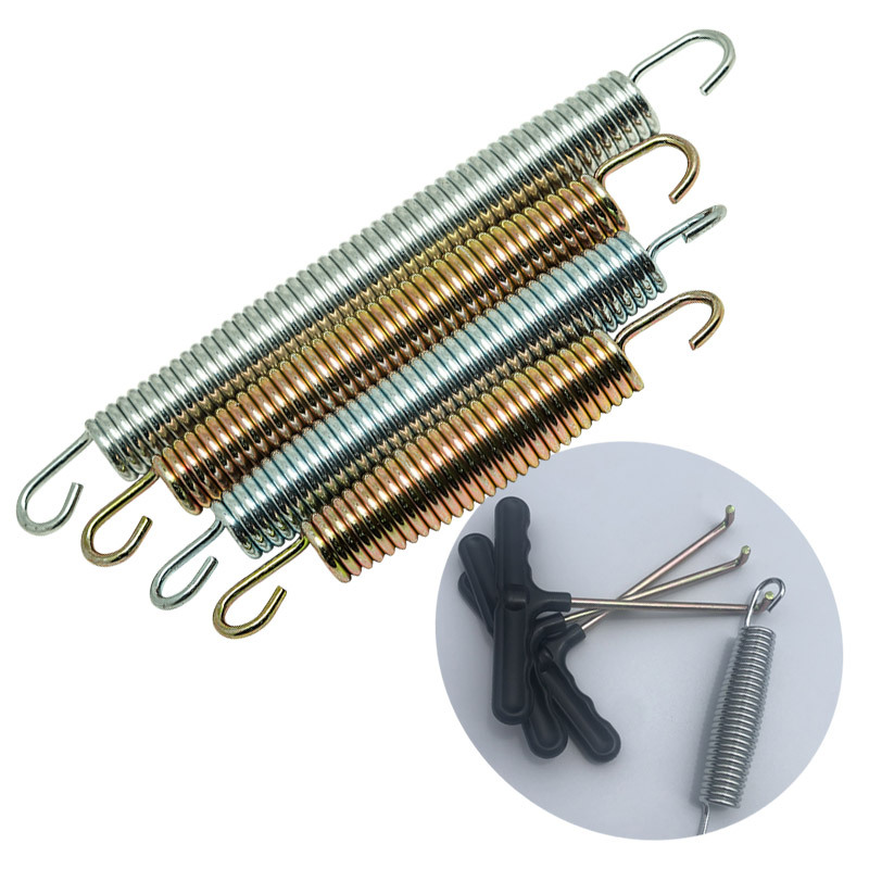 Factory direct supply of trampoline springs, various specifications of iron wire as bending parts, double-hook galvanized tension trampoline springs full figure