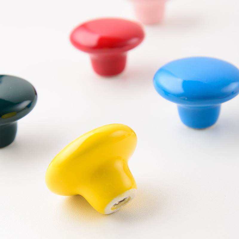 Wholesale large ceramic handles, country-style ceramic single-hole handles, colorful modern and simple cabinet drawer handles Specification drawing