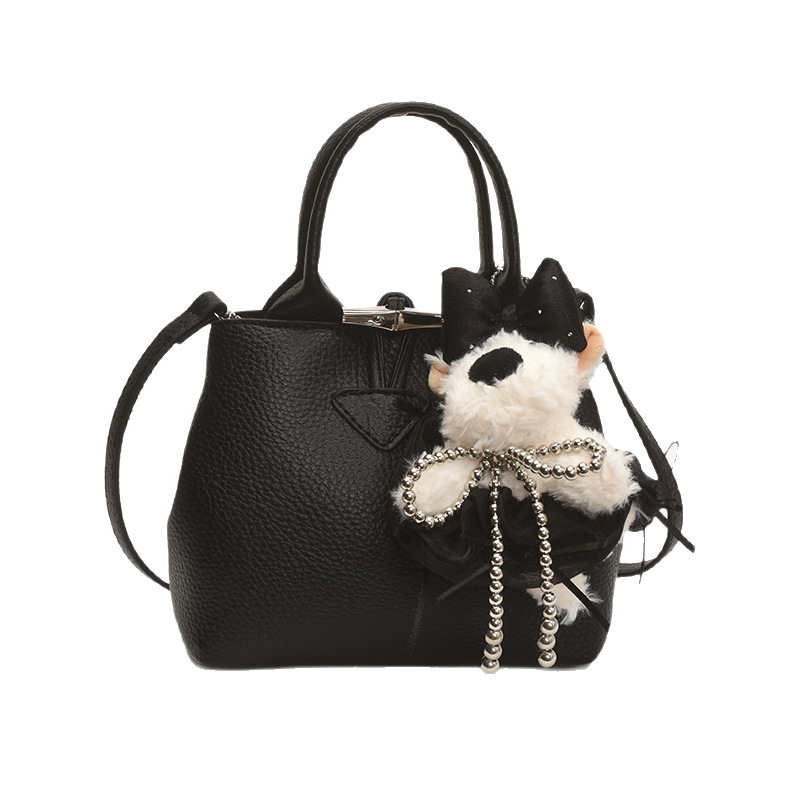 The 2025 new high-end, fashionable and stylish hand-held bucket bag is a trendy and versatile casual solid color single-shoulder crossbody bag for women Item Picture
